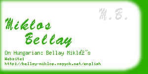 miklos bellay business card